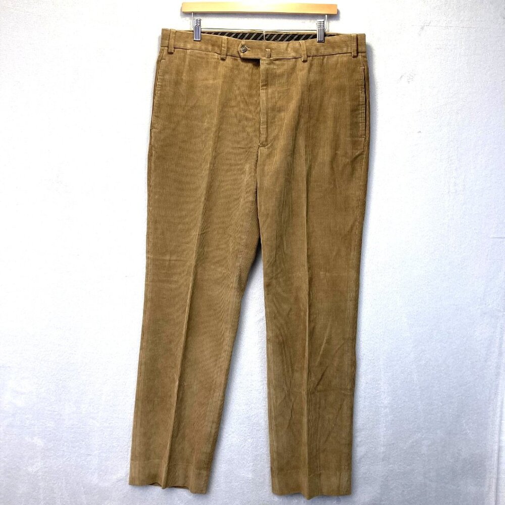 Vintage McGeorge Straight Leg Corduroy Pants Mens 38 Tan Dress Trouser‎ Casual